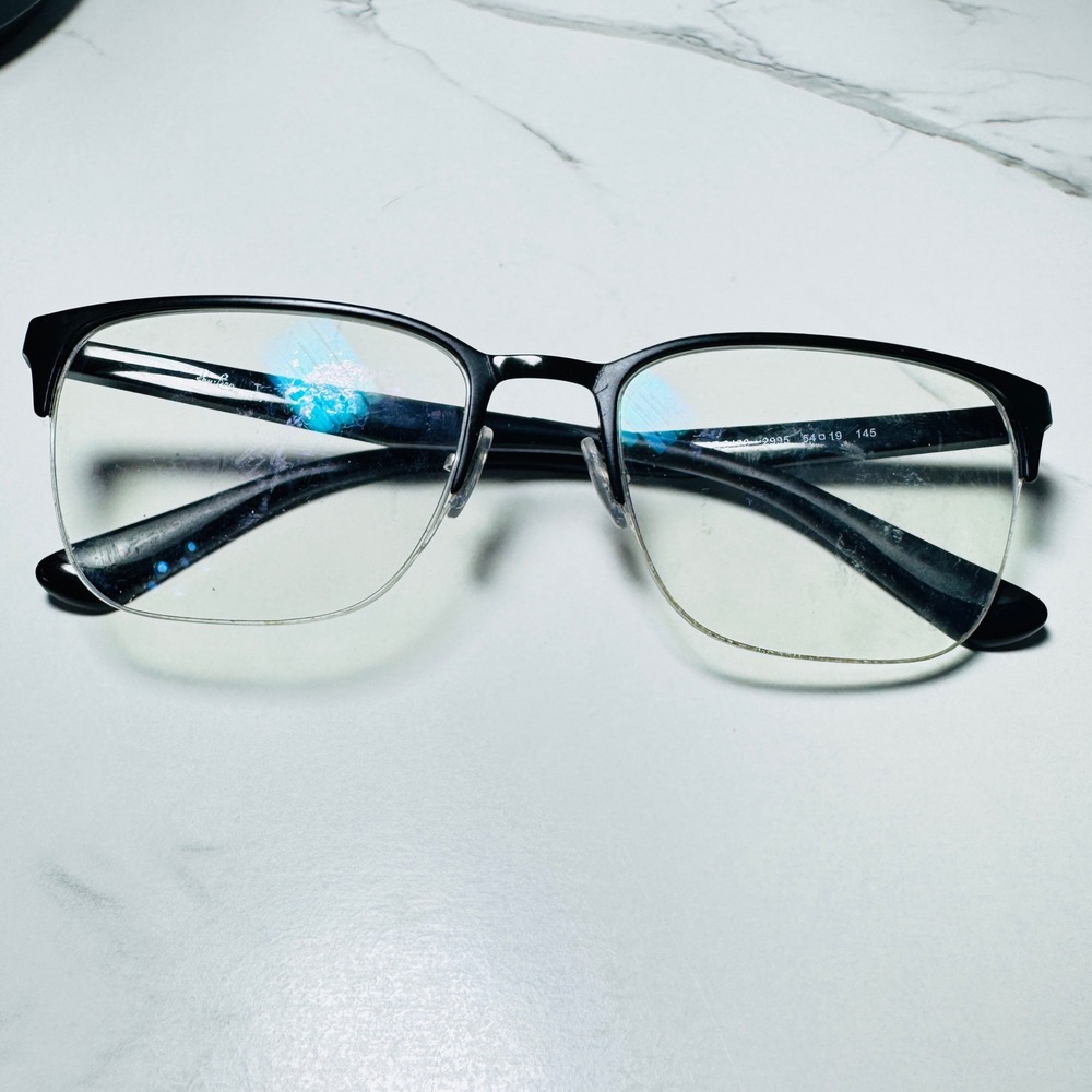 Ray-Ban RB 6428 2995 Black Semi-Rimless Square Eyeglass Frames 54-19-145